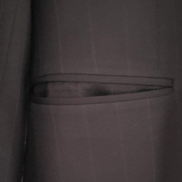 Chaps dark brown pinstripe suit - size 12 - Picture 4 of 8